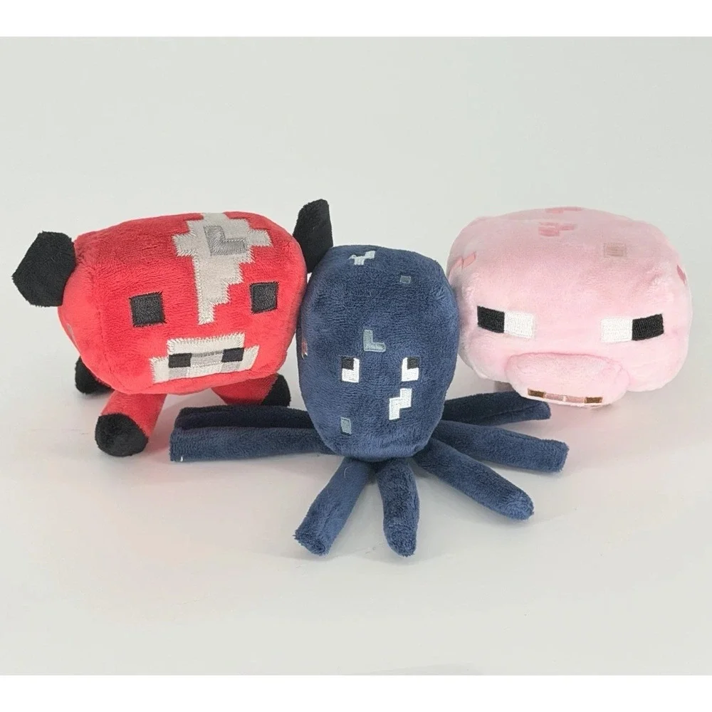 Minecraft Plush Lot Mooshroom Pig Squid 7–8